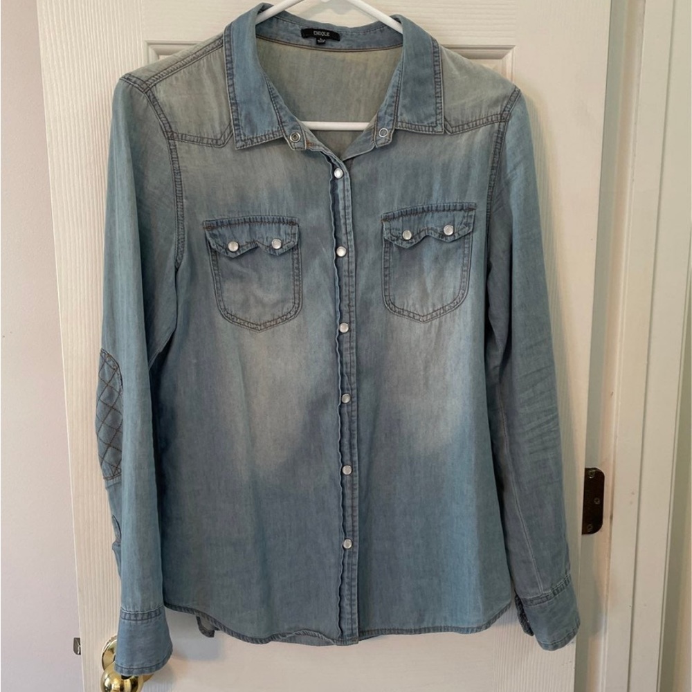 Denim button down shirt